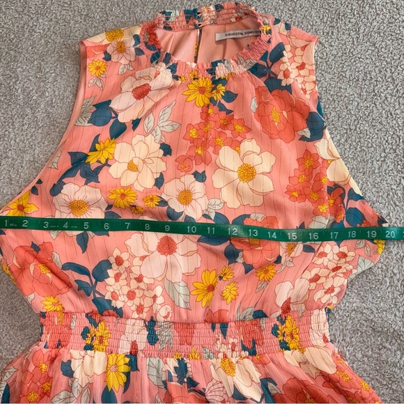 Collective Concepts Floral Midi Dress - Coral and Pink - Picture 6 of 6